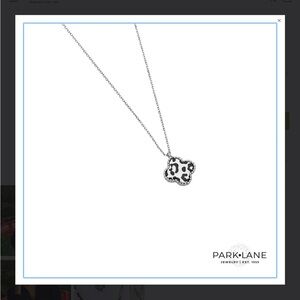 Park Lane Silver Necklace with Black and White Accents